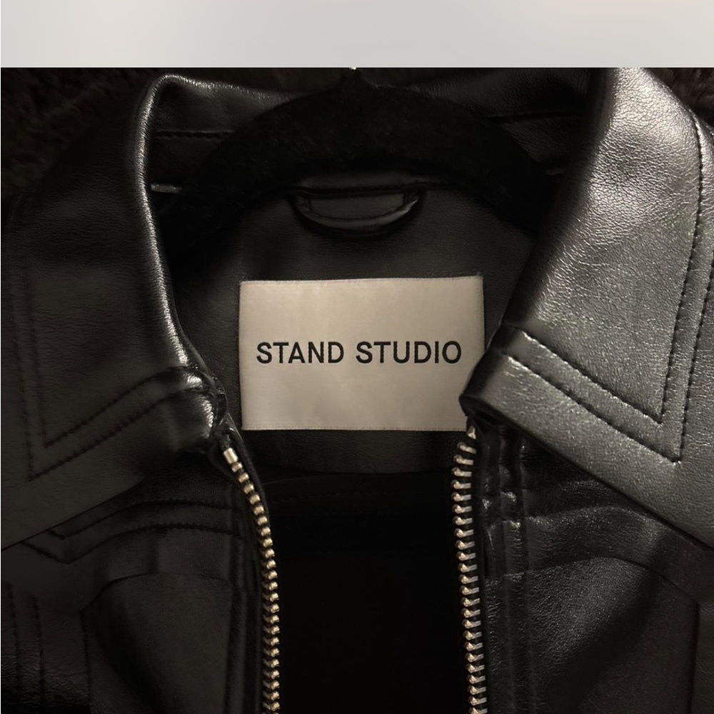 Stand Studio Black Leather Jacket - image 7